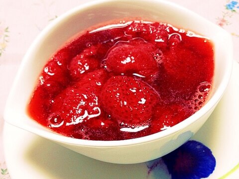 レンジで簡単!ヘルシー苺ジャム